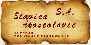 Slavica Apostolović vizit kartica